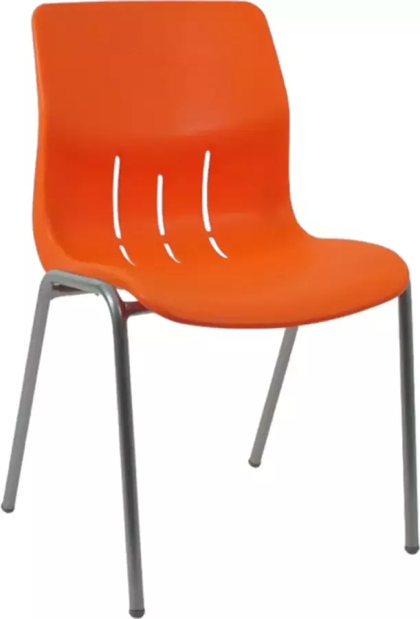 WorldPlaza Kantinestoel Patrick oranje met grijs onderstel. Stapelstoel kuipstoel vergaderstoel tuinstoel kantine stoel stapel stoel Denver kantinestoelen stapelstoelen kuipstoelen arenastoel kerkstoel bistrostoel schoolstoel stapelbare stoel bezoekersstoel