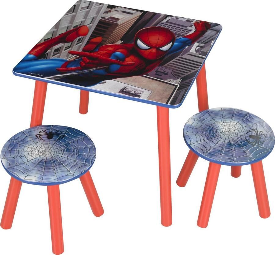 Worlds Apart Spiderman Bureau met Krukje Blauw