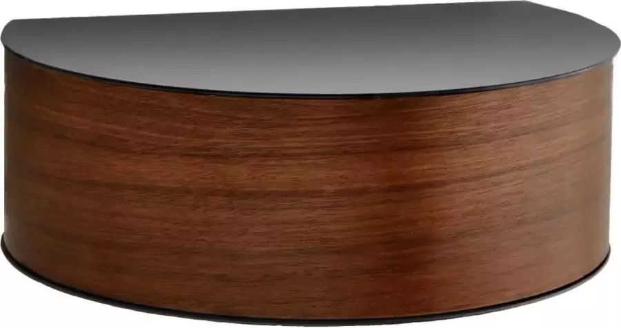 WOUD Wallie Lade notenhout zwart