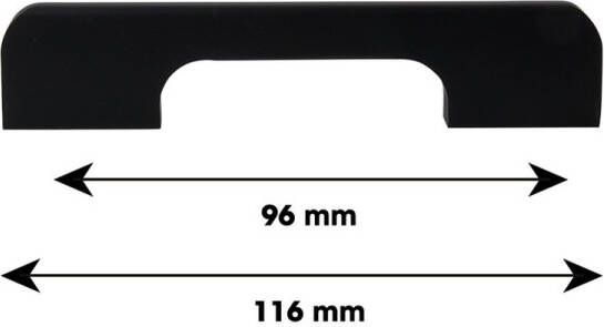 Wovar Lavuzo Handgreep Design Zwart 116 mm Boorafstand 96 mm Per Stuk - Foto 2