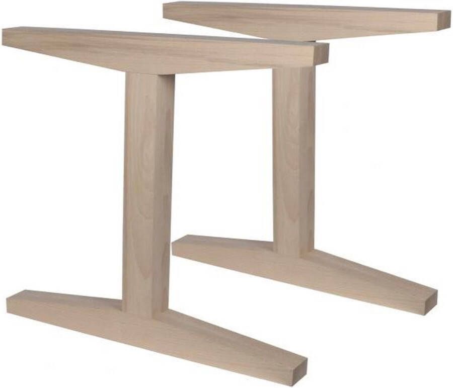 Wovar Tafelpoot Hout Beuken I|vorm 72 cm Per Set