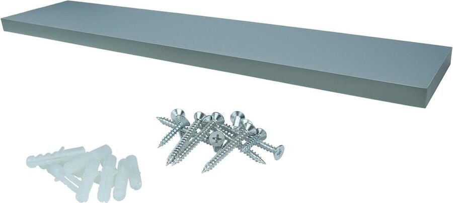 Wovar Zwevende Wandplank 118 x 24 cm Grijs Per Stuk