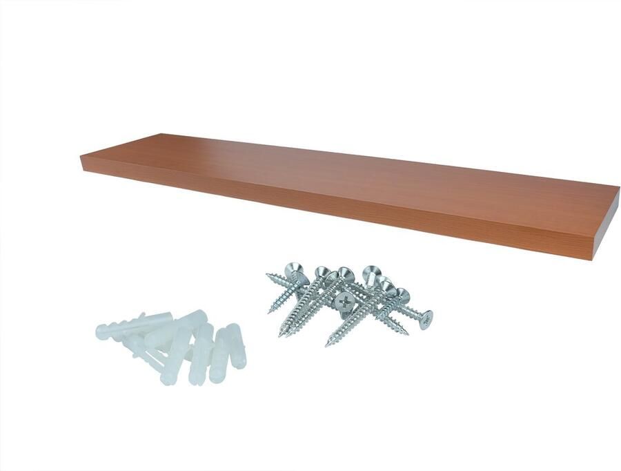 Wovar Zwevende Wandplank 118 x 24 cm Teak Per Stuk