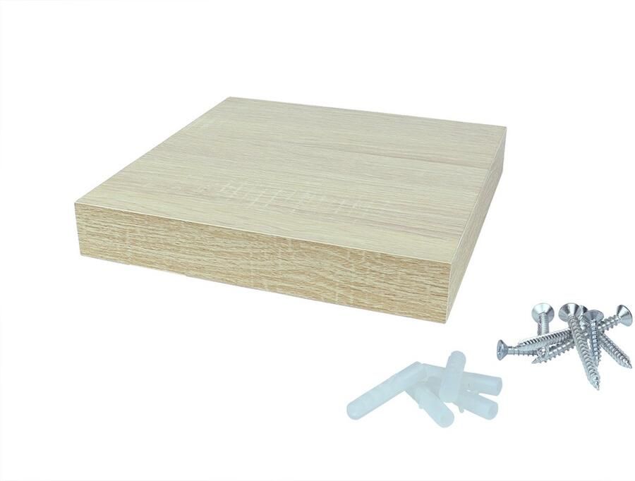 Wovar Zwevende Wandplank 24 x 24 cm Beuken Per Stuk