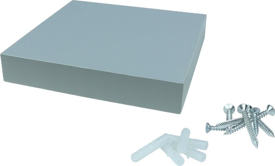 Wovar Zwevende Wandplank 24 x 24 cm Grijs Per Stuk