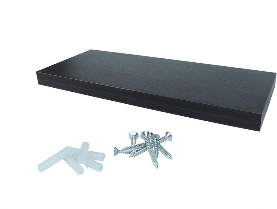 Wovar Zwevende Wandplank 80 x 24 cm Donkerbruin Per Stuk