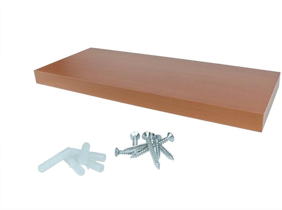 Wovar Zwevende Wandplank 80 x 24 cm Teak Per Stuk