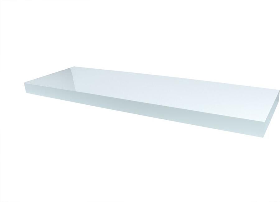 Wovar Zwevende Wandplank Wit Hoogglans 80 x 24 cm Per Stuk