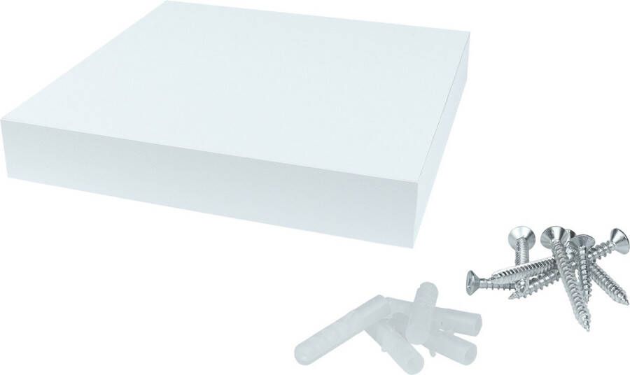 Wovar Zwevende Wandplank 24 x 24 cm Wit Per Stuk