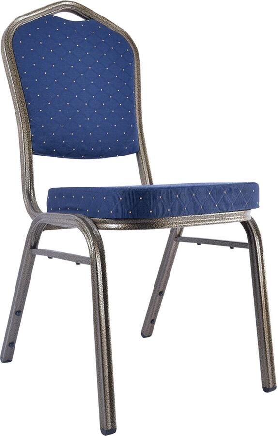 Wow Stackchairs Set van 10 stuks Stapelstoelen voor Horeca Stapelbare Horecastoelen – Comfortabel & Ruimtebesparend – In 8 Kleuren Beschikbaar Blauw A46