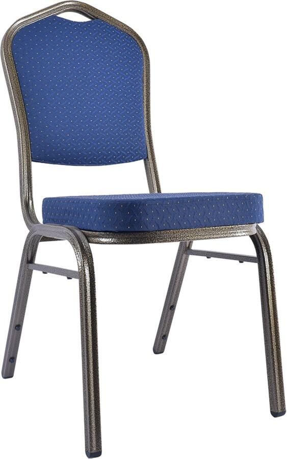 Wow Stackchairs Set van 10 stuks Stapelstoelen voor Horeca Stapelbare Horecastoelen – Comfortabel & Ruimtebesparend – In 8 Kleuren Beschikbaar Blauw A10