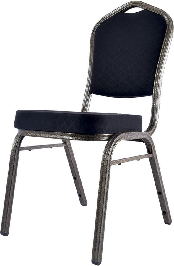 Wow Stackchairs Set van 4 stuks Stapelstoelen voor Horeca Stapelbare Horecastoelen – Comfortabel & Ruimtebesparend – In 8 Kleuren Beschikbaar Zwart C30