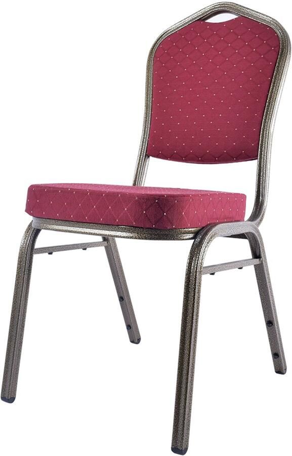 Wow Stackchairs Set van 4 stuks Stapelstoelen voor Horeca Stapelbare Horecastoelen – Comfortabel & Ruimtebesparend – In 8 Kleuren Beschikbaar Bordeaux A46