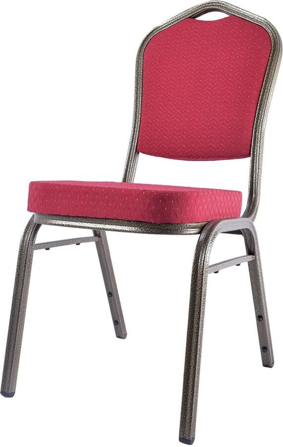 Wow Stackchairs Set van 4 stuks Stapelstoelen voor Horeca Stapelbare Horecastoelen – Comfortabel & Ruimtebesparend – In 8 Kleuren Beschikbaar Rood A10