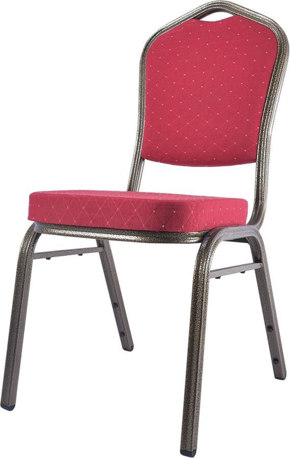 Wow Stackchairs Set van 4 stuks Stapelstoelen voor Horeca Stapelbare Horecastoelen – Comfortabel & Ruimtebesparend – In 8 Kleuren Beschikbaar Rood A46
