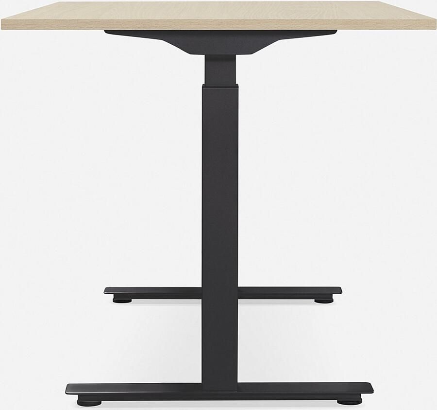 WRK21 SMART Metalen Zit Sta Bureau Elektrisch Verstelbaar in Hoogte met 2 Motoren en Anti Botsing – Gemaakt in Duitsland 140 x 80 cm Esdoorn Blad & Zwart Onderstel - Foto 2