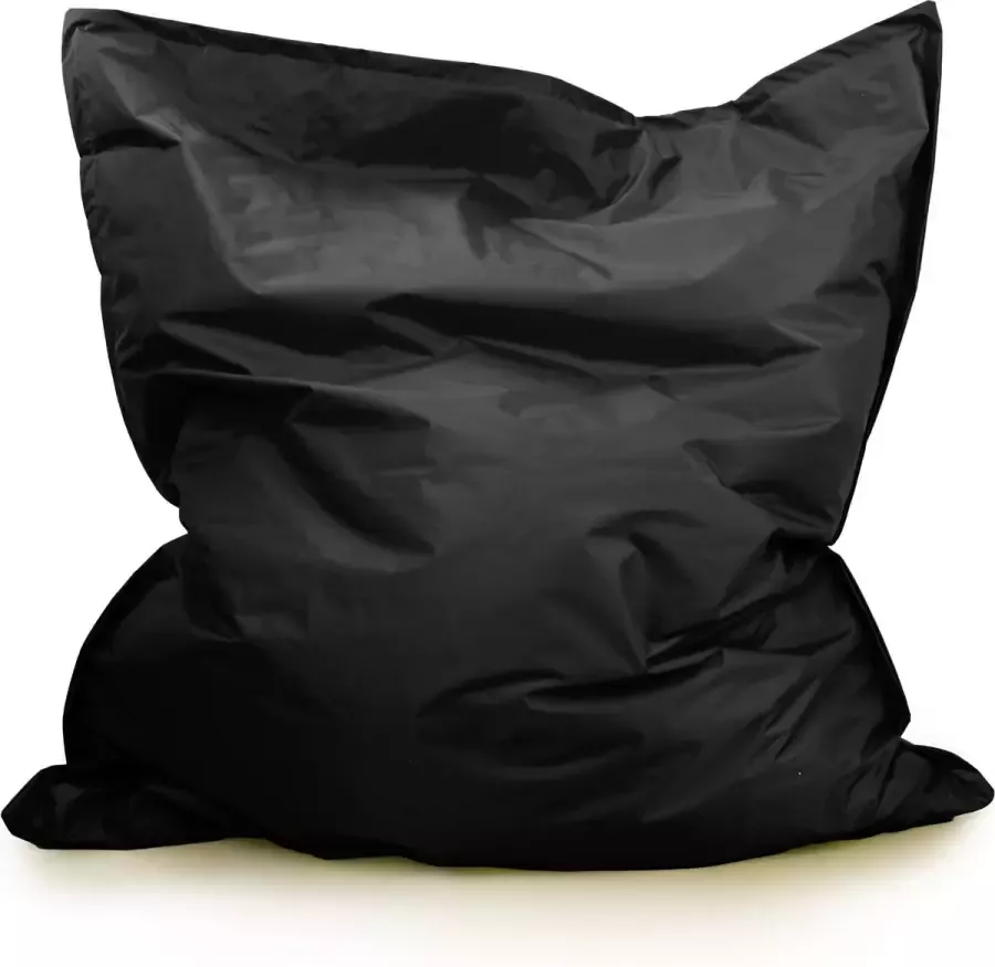Drop & Sit Zitzak Zwart – Nylon Zitzak Kind – 130 x 150 cm – Beanbag Binnen & Buiten – Zitzak Volwassenen met Vulling - Foto 2
