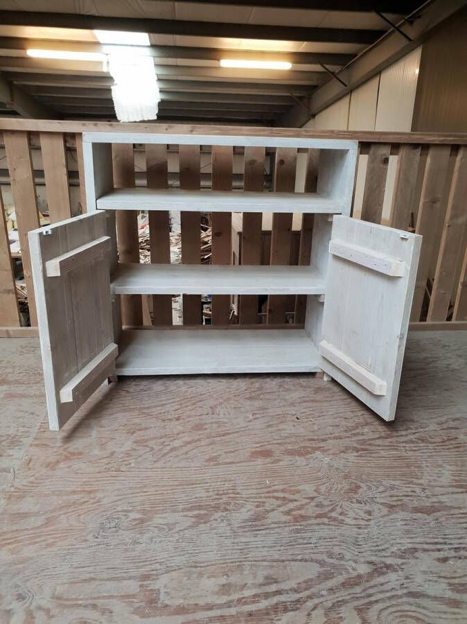 Www.meubelproductie.nl Dressoir Steigerhout Whitewash