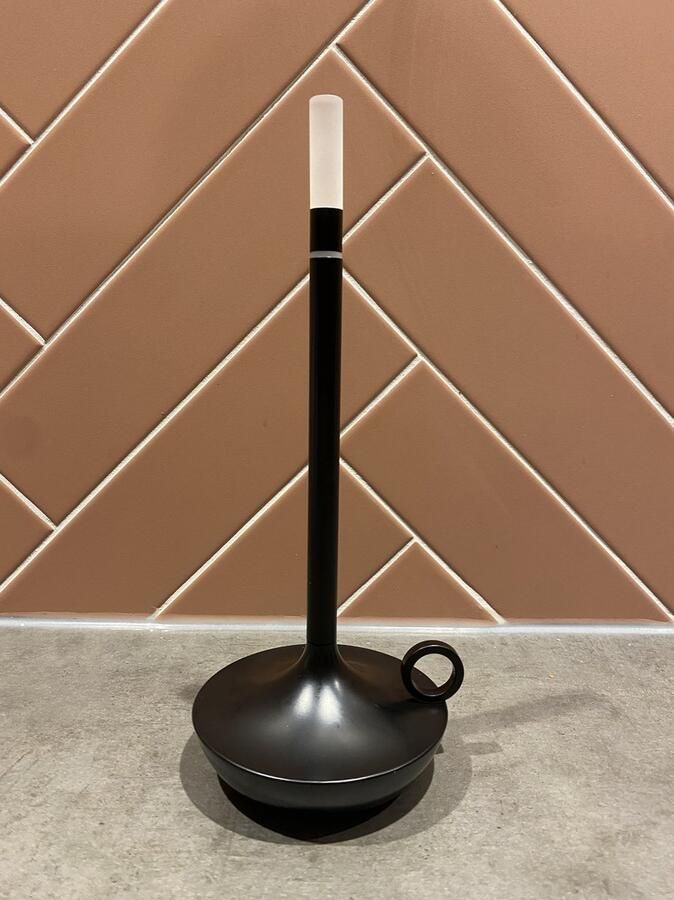 Wx 008 Tafellamp Zwart Nachtlamp Oplaadbaar Tafel Licht LED USB Kandelaar Dimbaar Draadloos Aanraaksensorbediening