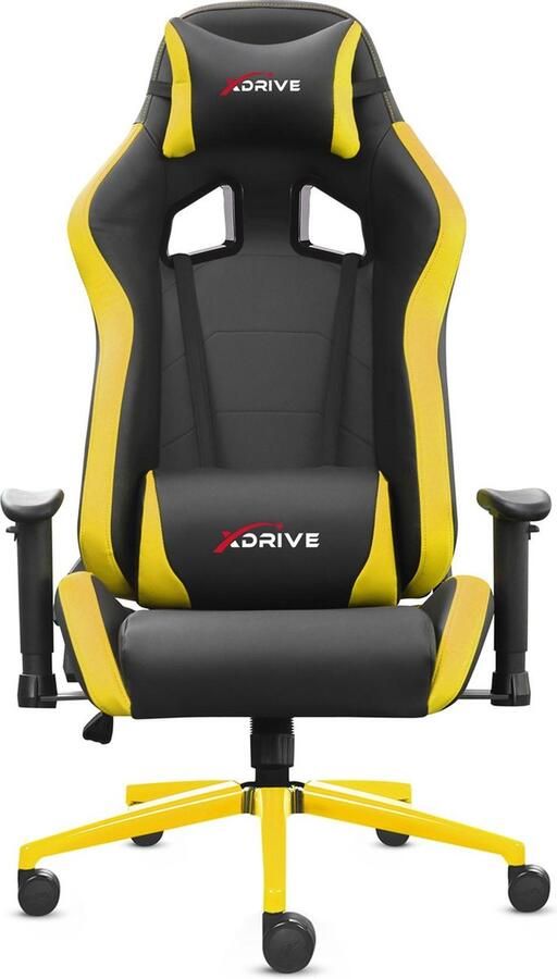 X drive xDrive Akdeniz 15'li Professional Gaming Chair – Professioneel Gaming Stoel Bureaustoel Zwart Geel