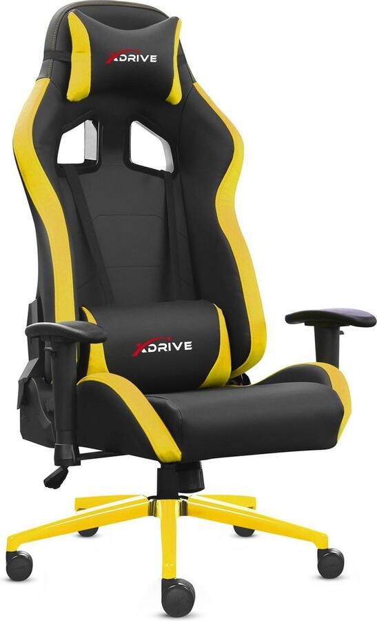 X drive xDrive Akdeniz 15'li Professional Gaming Chair – Professioneel Gaming Stoel Bureaustoel Zwart Geel