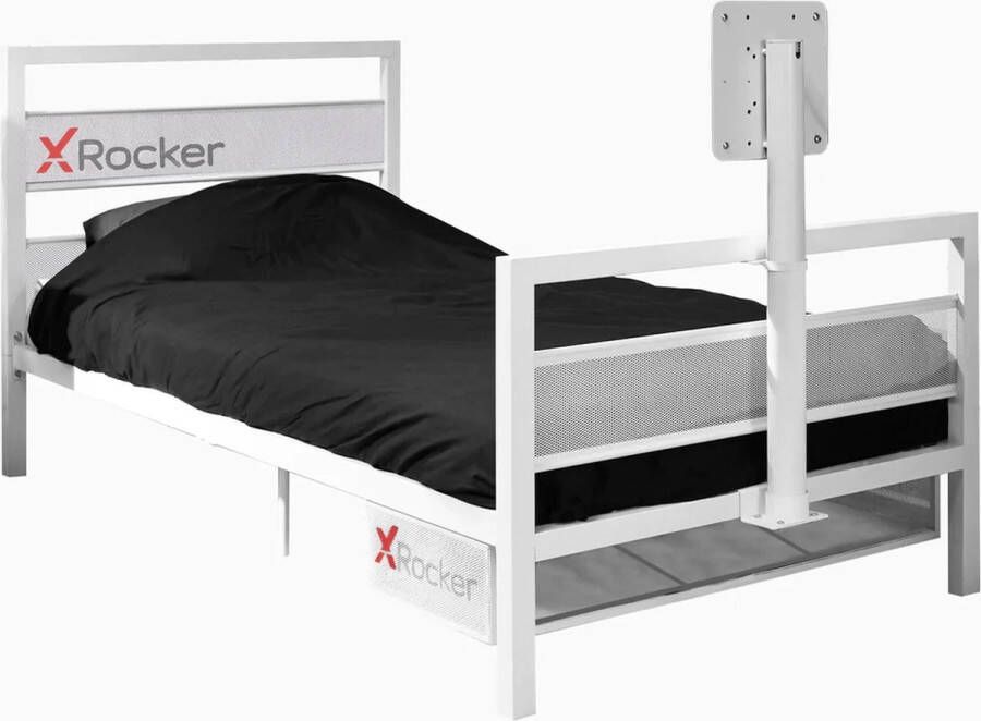 X Rocker Basecamp Single TV Vesa Mount Gaming Bed White