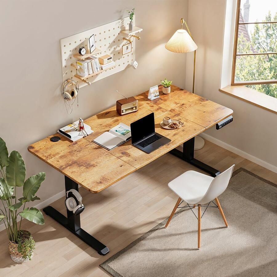 Xbro Elektrisch Zit-Sta Bureau 120×60 cm – Gaming Bureau – Met Geheugenstand Anti-Botsing & Stil Motor – Stevig & Duurzaam – Hoogte 72-120 cm – Zwart Frame