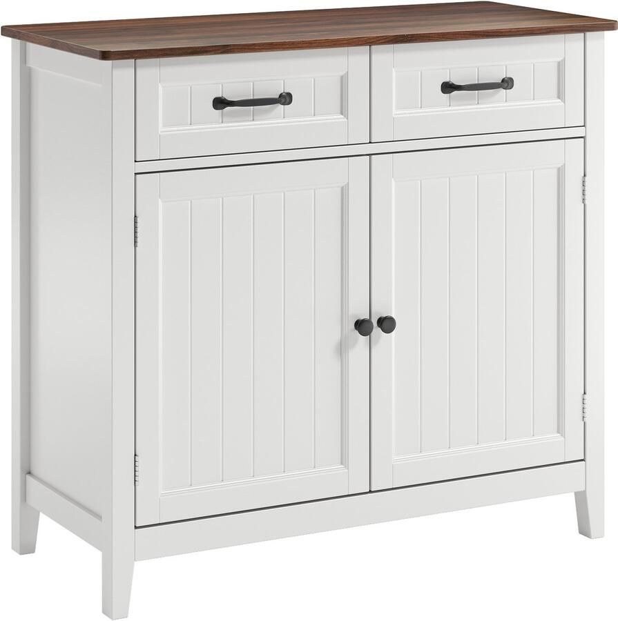 Xbro Keukenkast met 2 Laden en 2 Deuren – Buffetkast met Werkblad – Dressoir voor Keuken Woonkamer of Eetkamer – 90x40x81 cm Retro