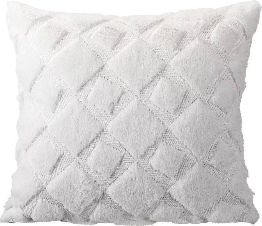 XD&L Kussenhoesjes Kussenhoezen Kussenhoes 45x45 Decoratieve Kussenhoes Wit- Home Decor in Effen Kleuren Geschikt voor Bank Balkon Schommelstoel Auto 45x45cm Set van 1 Wit