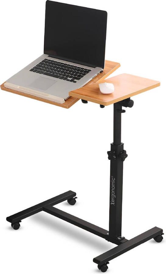Xergonomic Laptoptafel Laptopstandaard Laptoptafel op wielen Hout