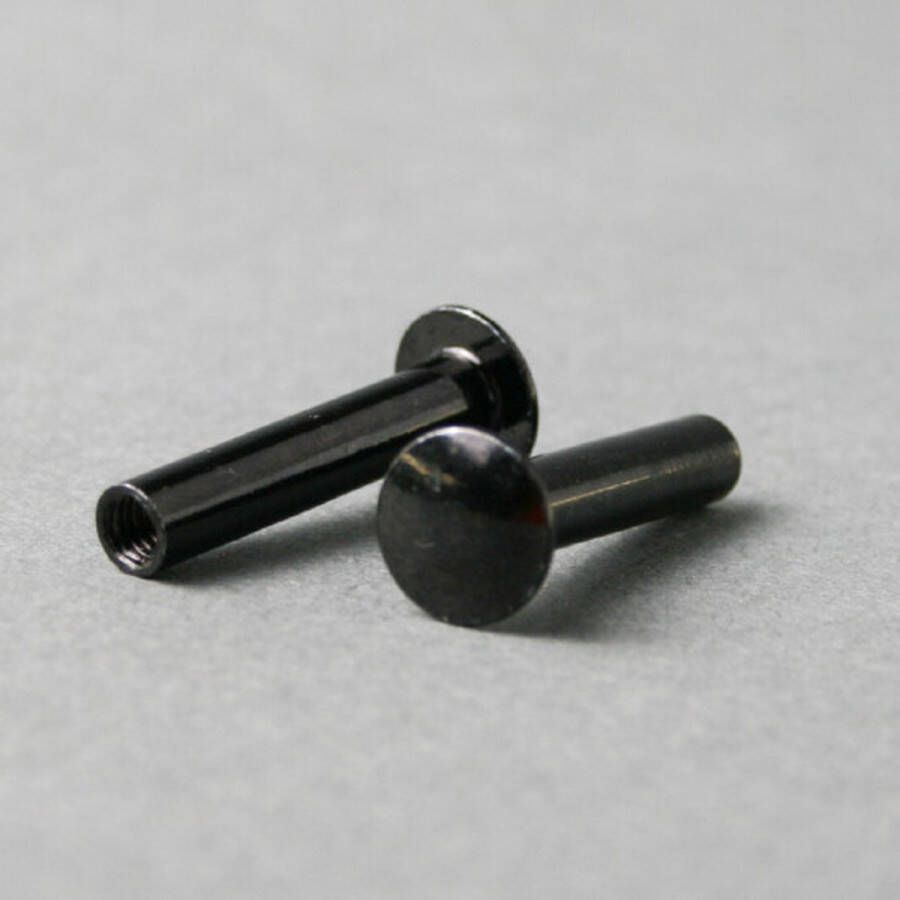 XIVADA Busschroeven 25 mm 6 stuks Zwart Als extra optie voor leren greep