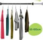 XIVADA Kledingroede zonder boren Verstelbaar 65 105 CM Garderobestang Kast Zwart - Thumbnail 2