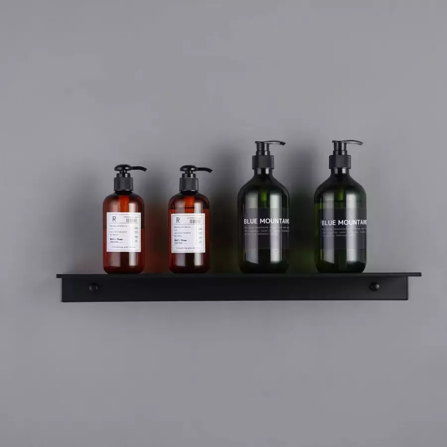 XIVADA Wandrek Industrieel Zwart Metaal Wandplank Zwevend Kruidenrek 60 CM