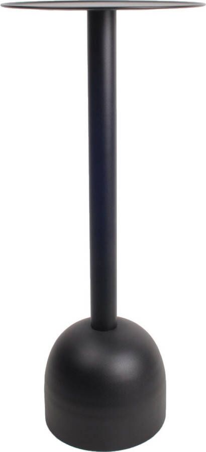 XLBoom Diablo Wijnkoeler Tafel RVS Rond Zwart 34 × 34 × 80 cm