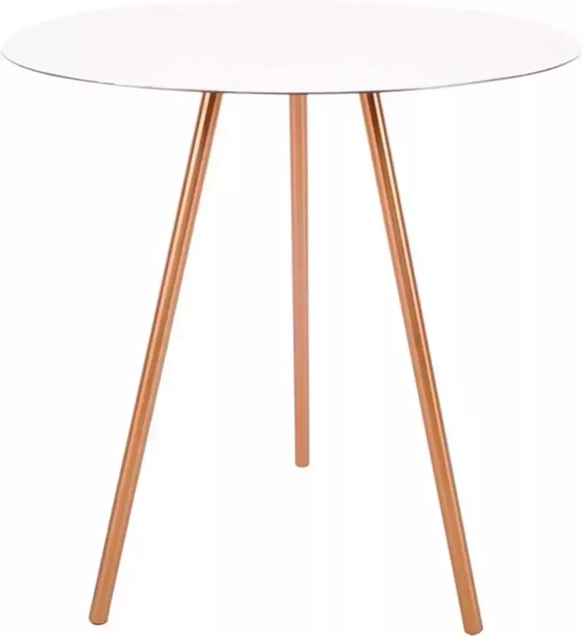 XLBoom Elle Bijzettafel Medium Wit Aluminium 45 × 45 × 44 5 cm