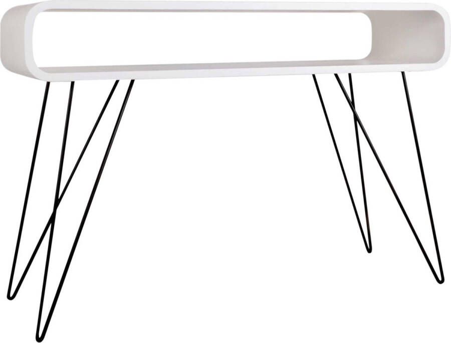 XLBoom Metro Consoletafel in Hout Wit 120 × 40 × 80 5 cm