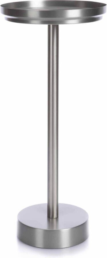 XLBoom RONDO dienbladtafel bijzettafel Geborsteld RVS Ø28 x h64cm