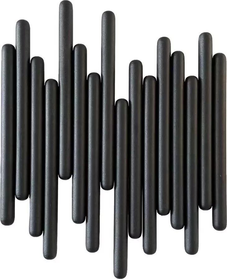 XLBoom Tuub Kapstok Large RVS Zwart 30 5 × 6 × 37 5 cm