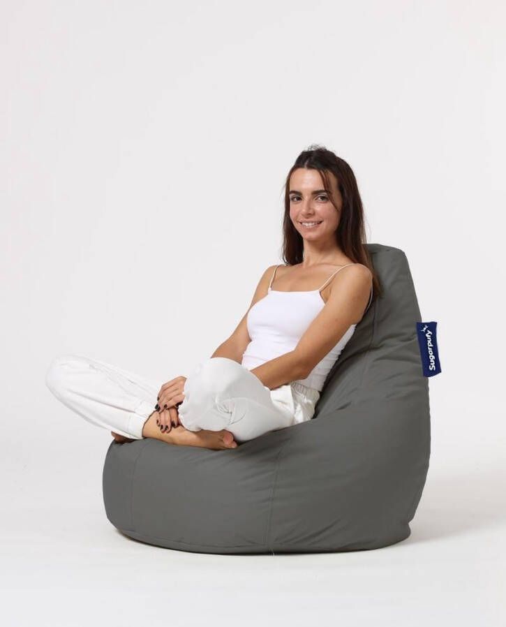 Xoft Living Sugarpufy Teardrop Zitzak Waterafstotend Grijs - Foto 2