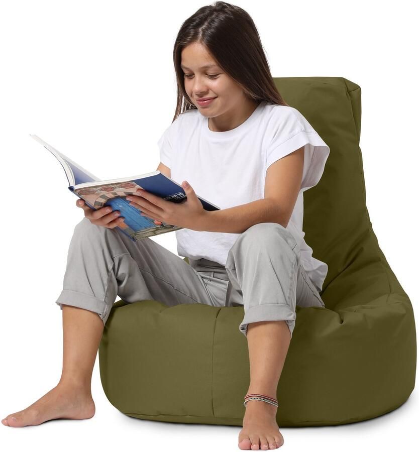 Xoft Living – Gaming Zitzak – Olijf Groen – Ergonomisch – Teens & Volwassenen