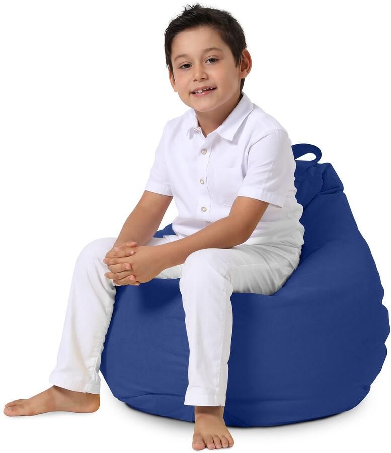 Xoft Living Kids Pear Zitzak Kinder Zitzakken Waterafstotend Blauw Kinderzetel Zitzak Kind Speelkamer-Duurzaam Binnen & Buiten Zitzak - Foto 2
