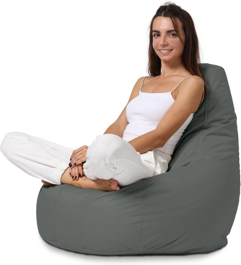 Xoft Living Sugarpufy Teardrop Zitzak Waterafstotend Antraciet