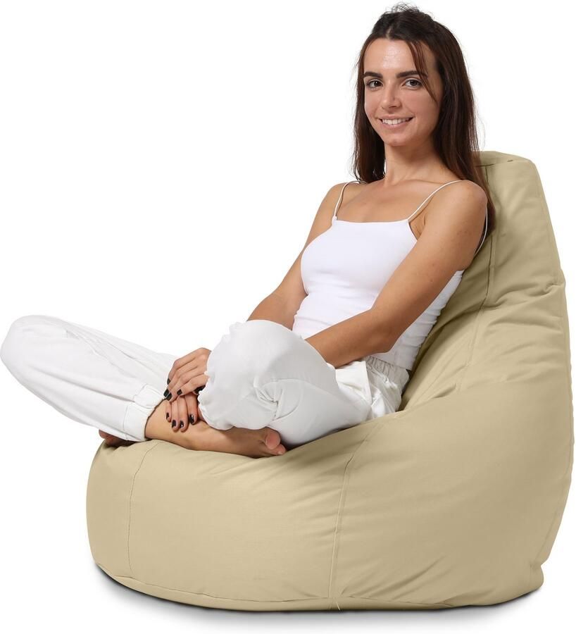 Xoft Living Sugarpufy Teardrop Zitzak Waterafstotend Beige