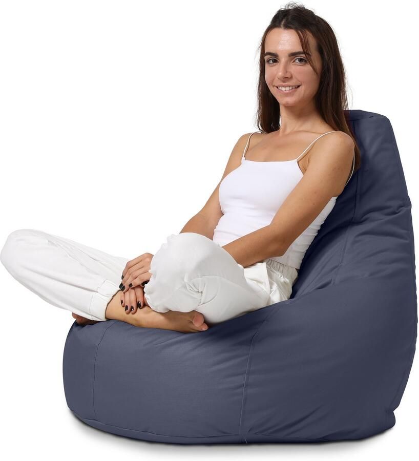 Xoft Living Sugarpufy Teardrop Zitzak Waterafstotend Donker Blauw