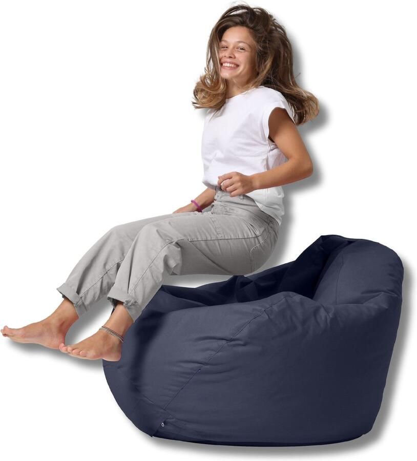 Xoft Living – Zitzak – Premium XXL – Donker Blauw – Waterafstotend