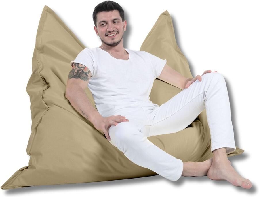 Sugarpufy Grote Kussen Zitzak Zitkussen 130x150 Fatboy Volwassenen & Kinderen Binnenshuis Buitenshuis-Beige