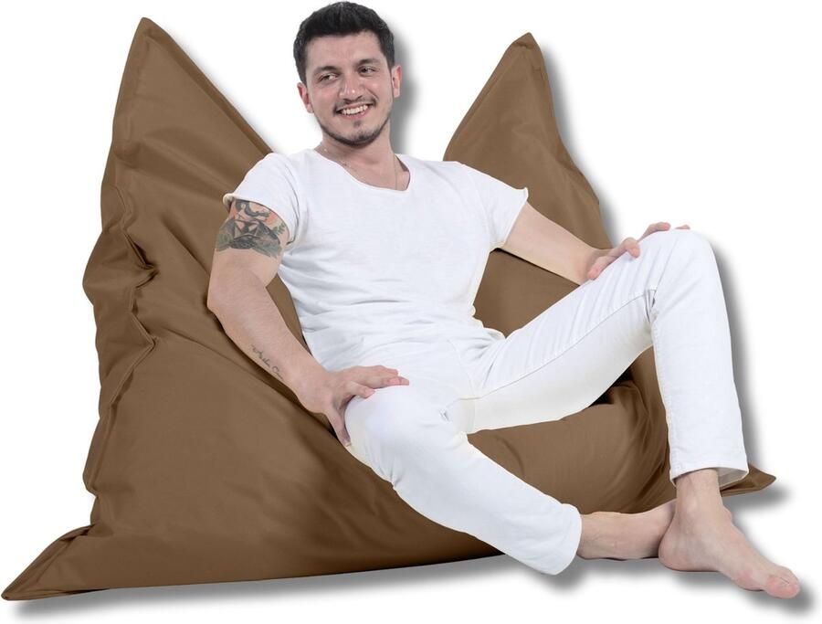 Sugarpufy Grote Kussen Zitzak Zitkussen 130x150 Fatboy Volwassenen & Kinderen Binnenshuis Buitenshuis-Mokka Bruin
