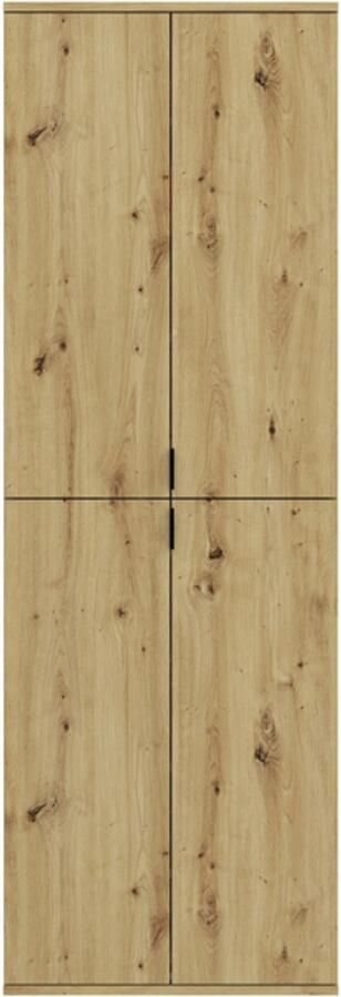 Hioshop ProjektX kledingkast 4 deuren eiken decor
