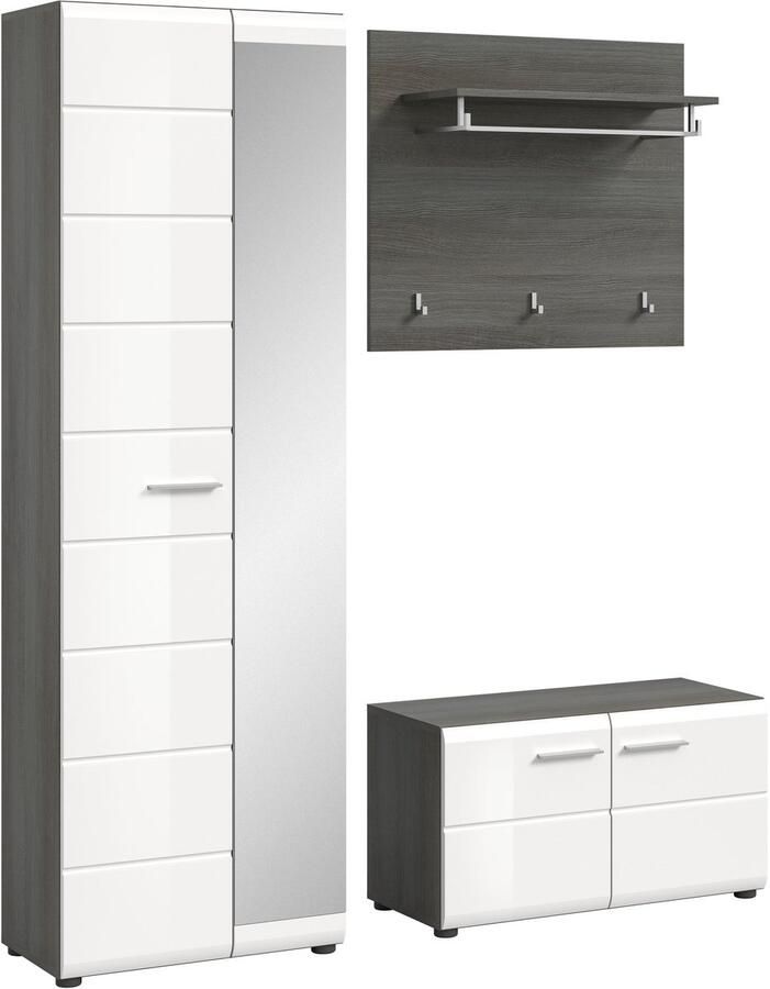 Xonox.Home Salsa garderobe opstelling wit hoogglans