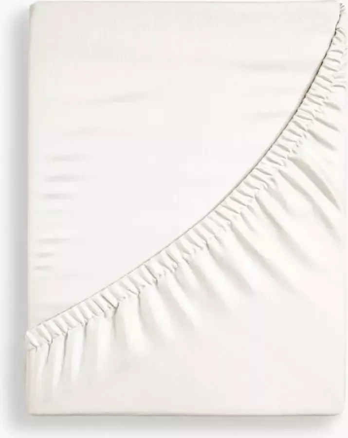 Y-NOT Crispy Cotton Hoeslaken Matras 140x200 tot 25 cm matrasdikte 100% Katoen 180 draaddichtheid Off White